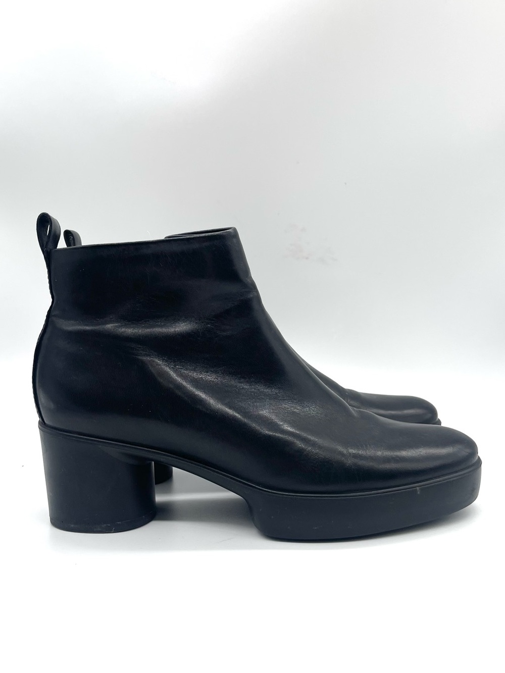 Ecco Leather Platform Ankle Boots - Women